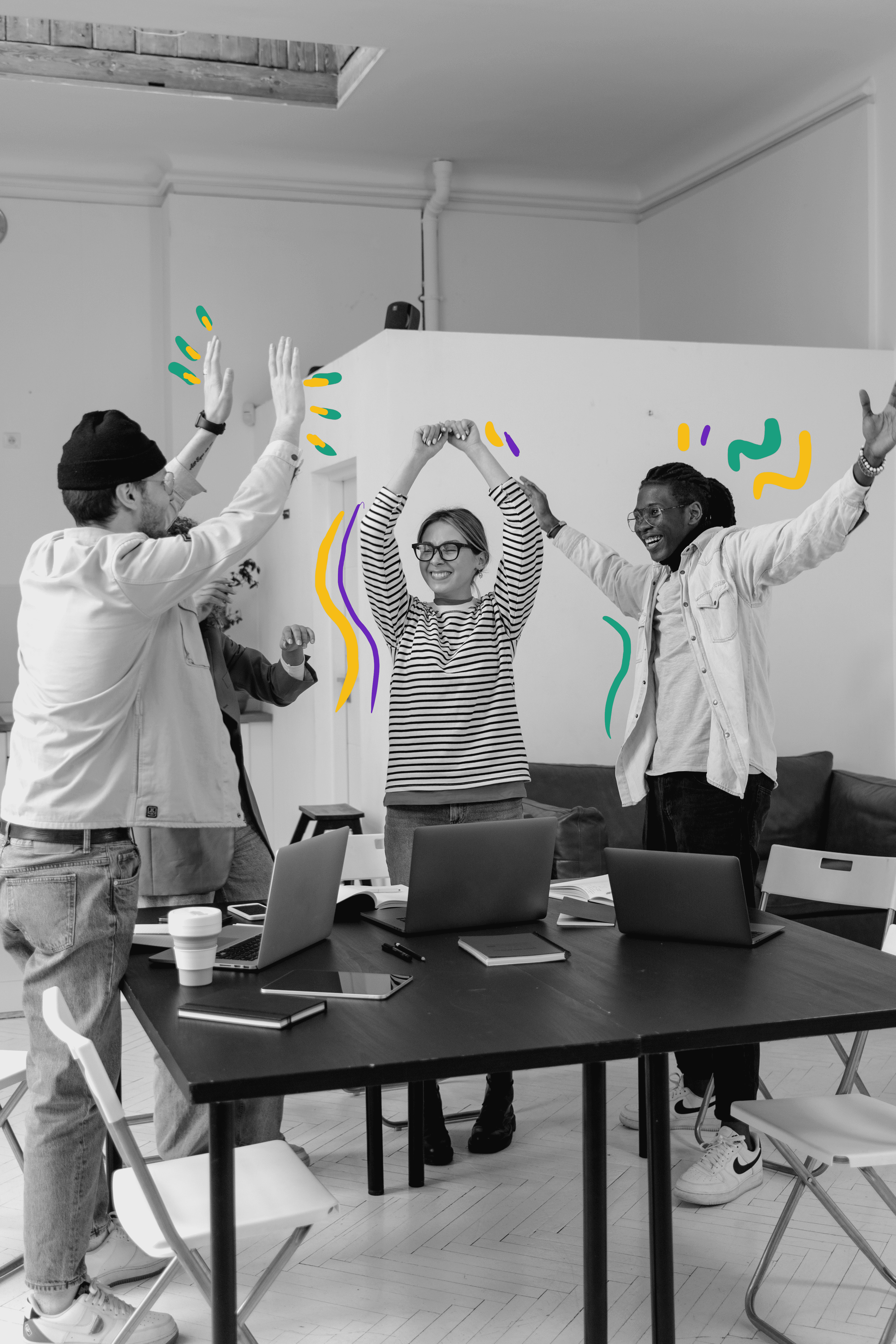 picture of a group of students representing collaboration and participation